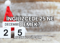 İngilizcede 25 Ne Demek?
