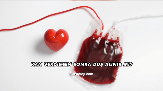 Kan Verdikten Sonra Duş Alınır mı?