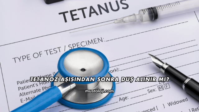 Tetanoz Aşısından Sonra Duş Alınır mı?