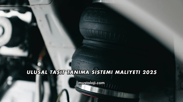 Ulusal Taşıt Tanıma Sistemi Maliyeti 2025