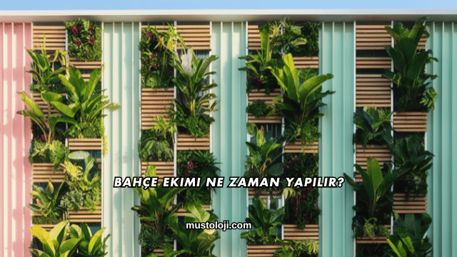 Bahçe Ekimi Ne Zaman Yapılır?