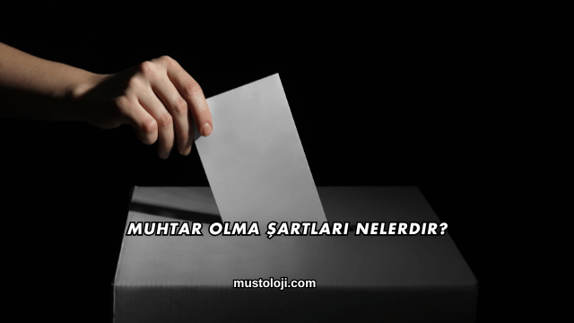Muhtar Olma Şartları Nelerdir?