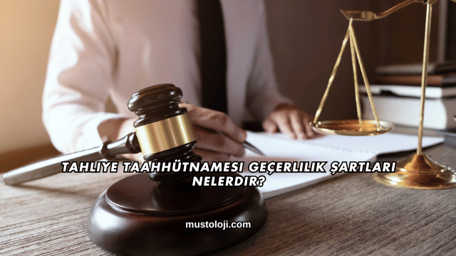 Tahliye Taahhütnamesi Geçerlilik Şartları Nelerdir?