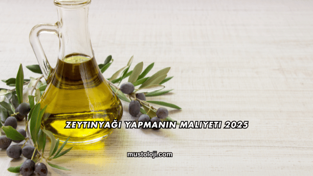 Zeytinyağı Yapmanın Maliyeti 2025