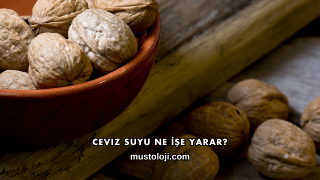 Ceviz Suyu Ne İşe Yarar