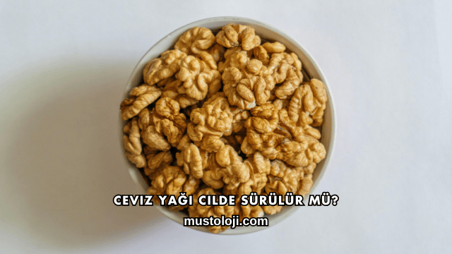 Ceviz Yağı Cilde Sürülür mü?